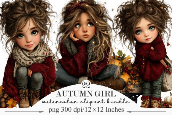 Autumn Girl Whimsical Clipart: Creative Uses for Fall Projects