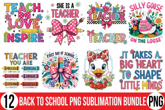 Back to School PNG Sublimation Bundle: Your Creative Toolkit