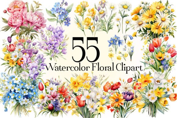 Bring Your Designs to Life with Watercolor Floral Clipart