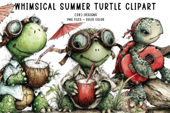 Capturing Coastal Charm: A Deep Dive into Whimsical Summer Turtle Clipart