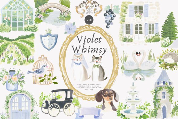 Dreamy Designs: The Watercolor Clipart Cottagecore Set