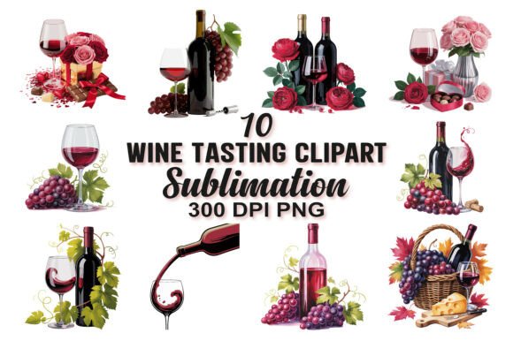 Elevate Your Crafts with Exquisite Wine Tasting Clipart