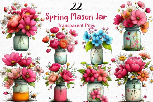 Spring into Design: Using Mason Jar Clipart for Fresh Branding