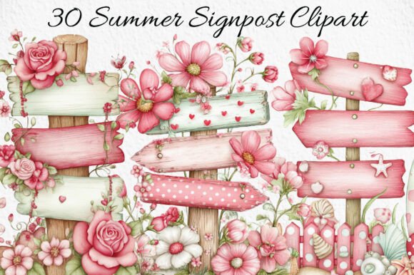 Summer Signpost Clipart: Infusing Whimsy into Your Creative Projects