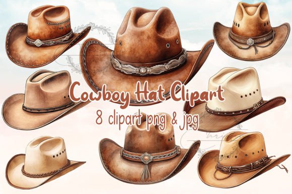 Unbridled Creativity: Using Cowboy Hat Watercolor Clipart in Design