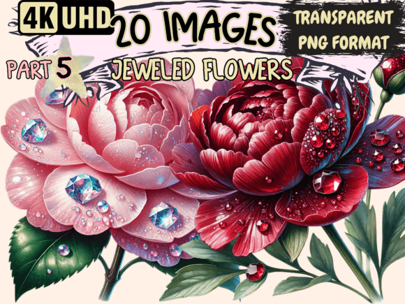 Unlocking Elegance: The Power of Jeweled Flowers Clipart P5