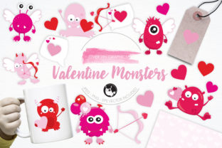Valentine Monsters Set: Adorable Graphics for Every Occasion