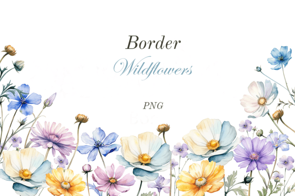 Watercolor Blue Wildflowers: A Design Asset for Every Project