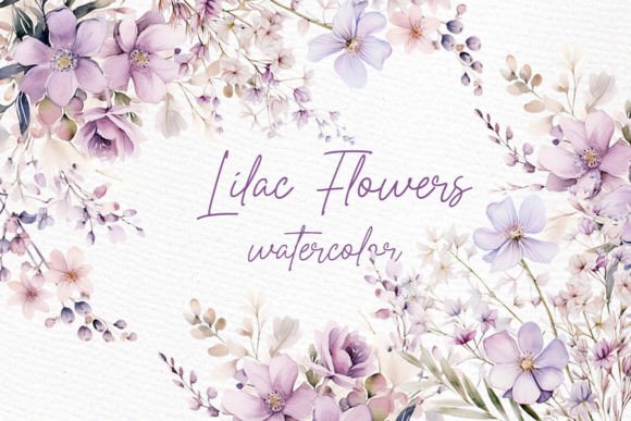 Watercolor Lilac Flowers PNG: A Designer's Botanical Asset