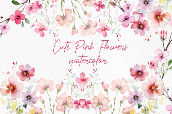 Watercolor Pink Flowers Wild Pink Floral: A Designer's Delight