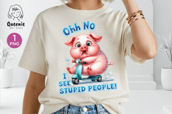 When Humor Meets Design: The Oh No I See Stupid People, Funny Pig Png